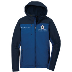 J335 - WB Pilot Logo - EMB - Hooded Soft Shell Jacket